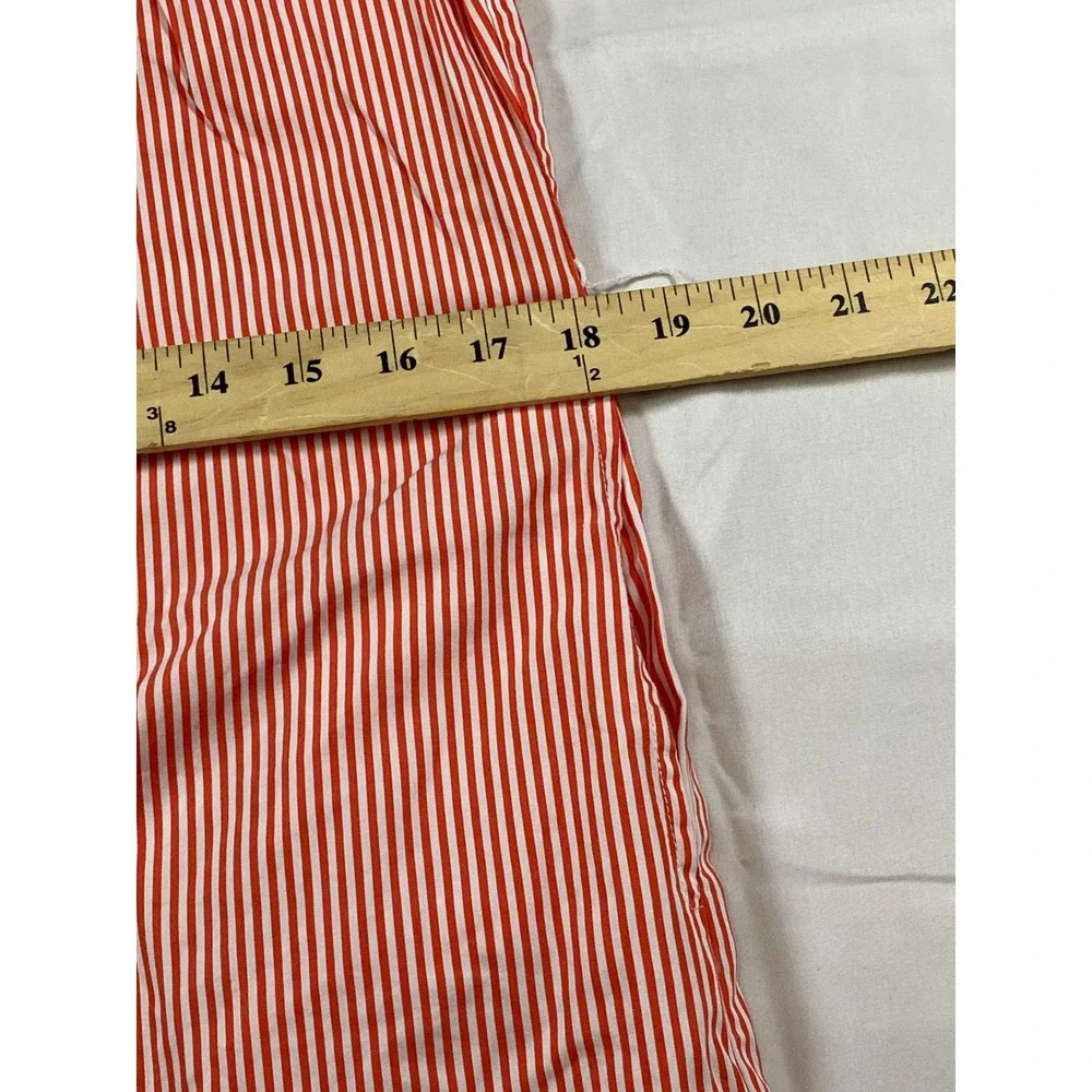J.McLaughlin Womens Red White Striped Button Front Midi Shirt Dress Small - Picture 10 of 12
